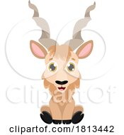 Sitting Markhor Licensed Cartoon Clipart