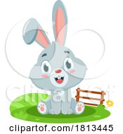 07/04/2024 - Sitting Rabbit Barnyard Animal Licensed Cartoon Clipart