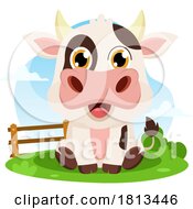 07/03/2024 - Sitting Cow Barnyard Animal Licensed Cartoon Clipart