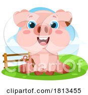 Piggy Barnyard Animal Licensed Cartoon Clipart