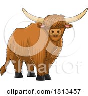 Poster, Art Print Of Highland Cow Licensed Cartoon Clipart