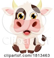 07/04/2024 - Sitting Cow Barnyard Animal Licensed Cartoon Clipart