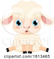 07/04/2024 - Sitting Lamb Barnyard Animal Licensed Cartoon Clipart