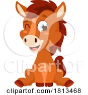 07/04/2024 - Sitting Horse Barnyard Animal Licensed Cartoon Clipart