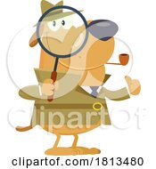 Poster, Art Print Of Detective Dog With Magnifying Glass Licensed Cartoon Clipart