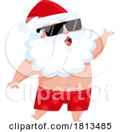 Poster, Art Print Of Vacationing Santa Claus Licensed Cartoon Clipart