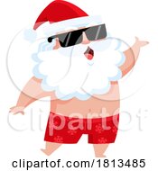 Vacationing Santa Claus Licensed Cartoon Clipart