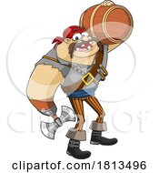 07/06/2024 - Pirate Carrying A Barrel Licensed Cartoon Clipart