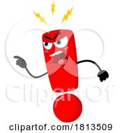 Yelling Exclamation Point Mascot Licensed Cartoon Clipart