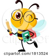 Poster, Art Print Of School Bee Mascot Licensed Cartoon Clipart