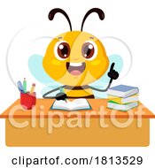 Poster, Art Print Of School Bee Teacher Mascot Licensed Cartoon Clipart