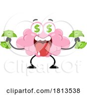 Poster, Art Print Of Rich Brain Mascot Licensed Cartoon Clipart