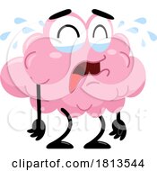 Poster, Art Print Of Crying Brain Mascot Licensed Cartoon Clipart