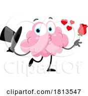 Poster, Art Print Of Romantic Brain Mascot Licensed Cartoon Clipart