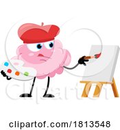 Poster, Art Print Of Artist Brain Mascot Licensed Cartoon Clipart