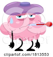 Poster, Art Print Of Sick Brain Mascot Licensed Cartoon Clipart