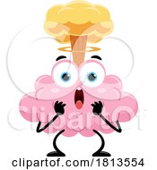 Mind Blown Brain Mascot Licensed Cartoon Clipart