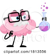 Poster, Art Print Of Scientist Brain Mascot Licensed Cartoon Clipart