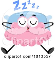 Poster, Art Print Of Sleeping Brain Mascot Licensed Cartoon Clipart