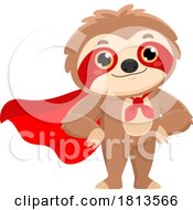 Poster, Art Print Of Super Hero Sloth Licensed Cartoon Clipart