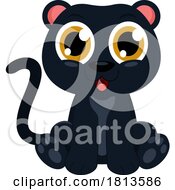 Sitting Panther Licensed Cartoon Clipart