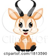 Sitting Baby Springbok Licensed Cartoon Clipart