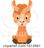 Sitting Llama Licensed Cartoon Clipart