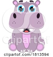 Cute Hippo Licensed Cartoon Clipart