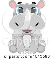 Cute Rhino Licensed Cartoon Clipart