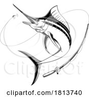 Marlin Chasing A Lure Licensed Cartoon Clipart by Hit Toon