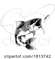 Catfish And Lure Licensed Cartoon Clipart