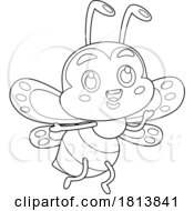 Poster, Art Print Of Bee Mascot Licensed Black And White Cartoon Clipart