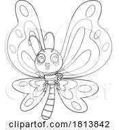 Poster, Art Print Of Butterfly Licensed Black And White Cartoon Clipart