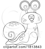 Poster, Art Print Of Snail Licensed Black And White Cartoon Clipart