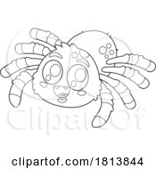 Poster, Art Print Of Cute Spider Licensed Black And White Cartoon Clipart