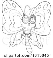 Poster, Art Print Of Butterfly Licensed Black And White Cartoon Clipart