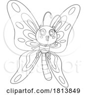 Poster, Art Print Of Butterfly Licensed Black And White Cartoon Clipart