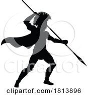 07/13/2024 - Spartan Silhouette Gladiator Trojan Greek Warrior