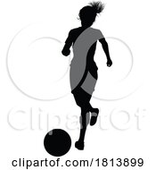 07/13/2024 - Female Soccer Football Player Woman Silhouette