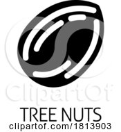 07/13/2024 - Tree Nut Almond Food Allergen Allergy Icon Concept