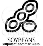 Poster, Art Print Of A Soybean Soy Bean Food Allergen Icon Concept