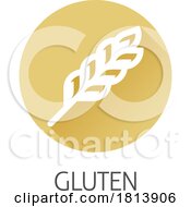 Poster, Art Print Of Wheat Plant Gluten Food Icon Concept