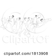 Poster, Art Print Of Soccer Football Players Silhouettes