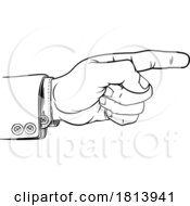 Poster, Art Print Of Hand Pointing Finger Direction In Business Suit