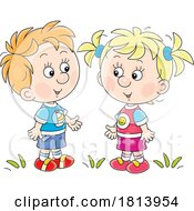 Poster, Art Print Of Children Outside Licensed Cartoon Clipart