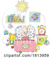 Piglet Waking Up Licensed Cartoon Clipart