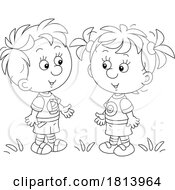 Poster, Art Print Of Children Outside Licensed Cartoon Clipart