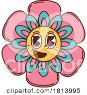 07/15/2024 - Cartoon Hippie Flower Mascot Licensed Stock Image