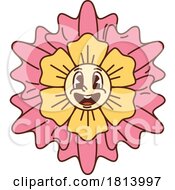 07/15/2024 - Cartoon Hippie Flower Mascot Licensed Stock Image