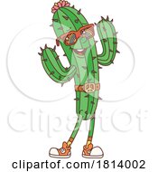 Hippy Cactus Mascot Licensed Stock Image